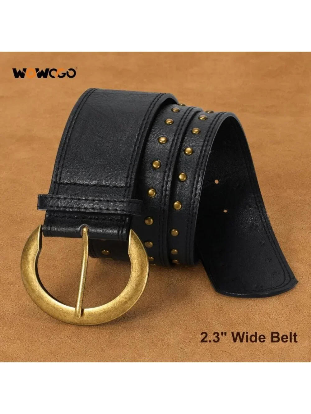 Wide Chunky Leather Waist Belt for Women - 2.3